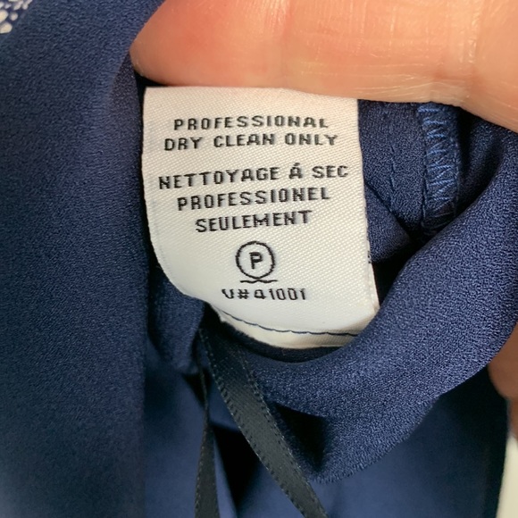 Diane Von Furstenberg Fleurette Silk Dress Navy and White Size 0 - Picture 13 of 14